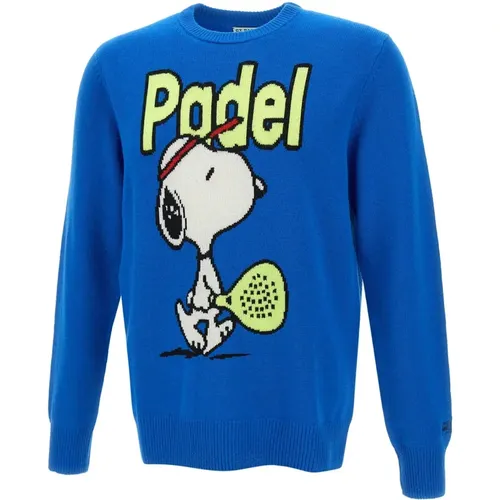 Snoopy Padel Lover Wollpullover , Herren, Größe: M - MC2 Saint Barth - Modalova