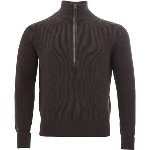 Luxurious Italian Wool Pullover in Rich , male, Sizes: L - Kangra - Modalova