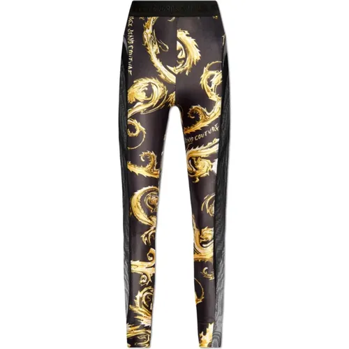 Gemusterte Leggings , Damen, Größe: XS - Versace Jeans Couture - Modalova