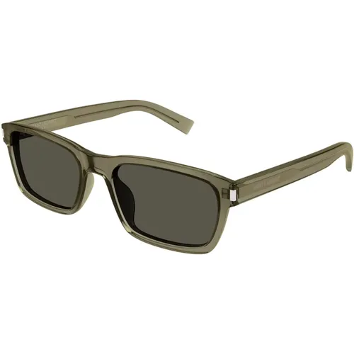 Rechteckige Sonnenbrille New Wave Collection , Herren, Größe: 57 MM - Saint Laurent - Modalova