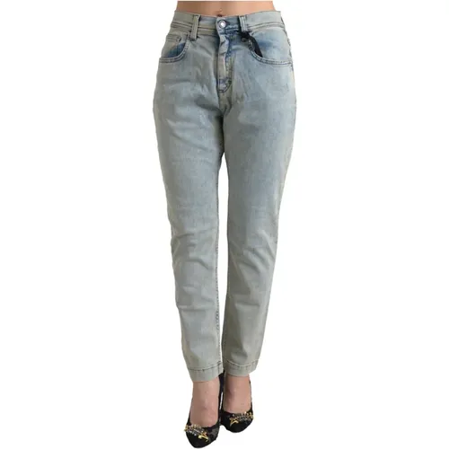 Blaue Skinny Jeans Reißverschluss Italien , Damen, Größe: XS - Dolce & Gabbana - Modalova