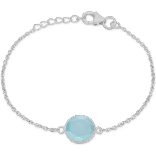 Chalcedon Silberarmband mit Aqua Stein - Frk. Lisberg - Modalova