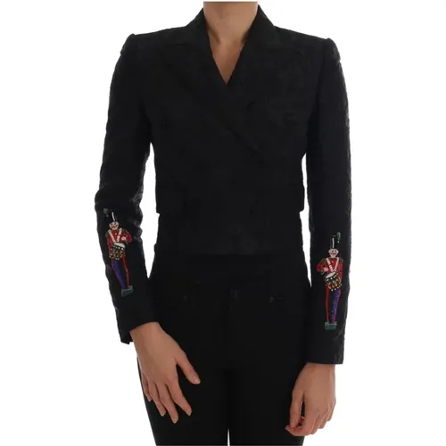 Luxury Brocade Blazer Jacket , female, Sizes: S - Dolce & Gabbana - Modalova