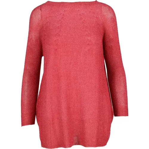 Leinen Baumwolle Mode Top , Damen, Größe: XS - Pink Memories - Modalova