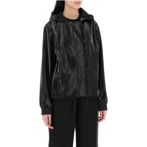 Hooded rain jacket with , female, Sizes: M, S - Rains - Modalova