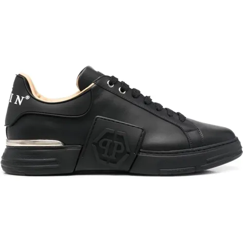 Hexagon Casual Trainers in Leather , male, Sizes: 10 UK, 12 UK - Philipp Plein - Modalova