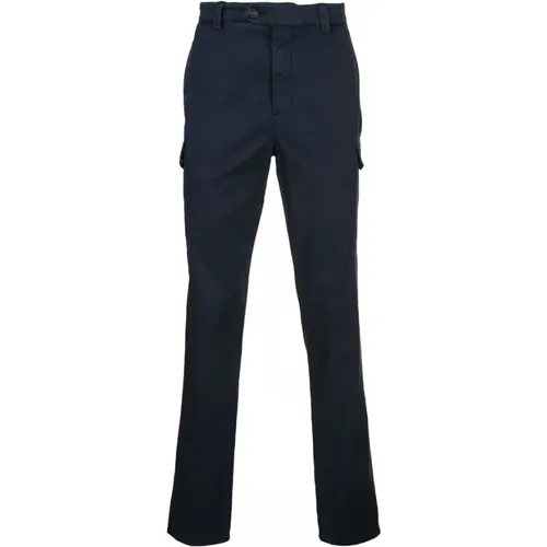 Navy Slim Cargo Trousers , male, Sizes: XL - BRUNELLO CUCINELLI - Modalova