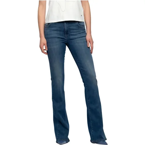 Hoch taillierte Flare Jeans , Damen, Größe: W28 - Kocca - Modalova