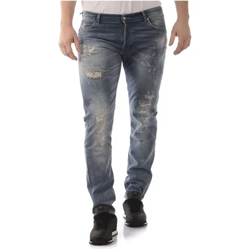 Slim-fit Denim Jeans , Herren, Größe: W28 - Daniele Alessandrini - Modalova