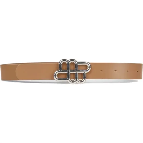 Emblem Belt in Camel Leather , female, Sizes: M/L - Munthe - Modalova