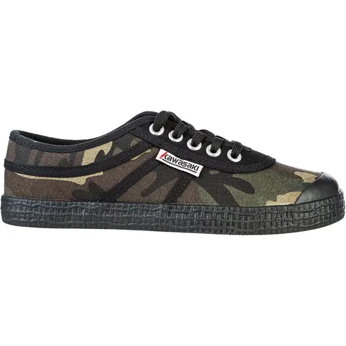 Camouflage Canvas Sneakers , Herren, Größe: 36 EU - Kawasaki - Modalova