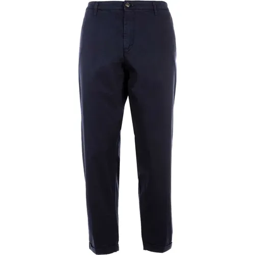 Herren Baumwoll Chino Hose Navy Blau , Herren, Größe: L - Liu Jo - Modalova