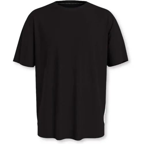 Baumwollshirt mit seitlichen Logo-Bändern , Herren, Größe: XL - Calvin Klein - Modalova
