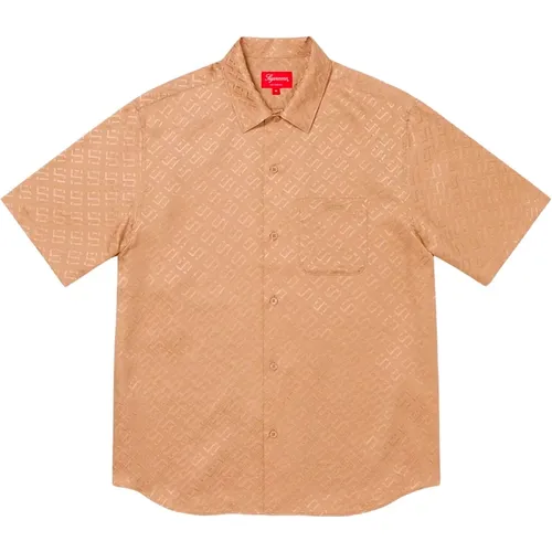 Limited Edition Silk Monogram Shirt , male, Sizes: XL, S - Supreme - Modalova