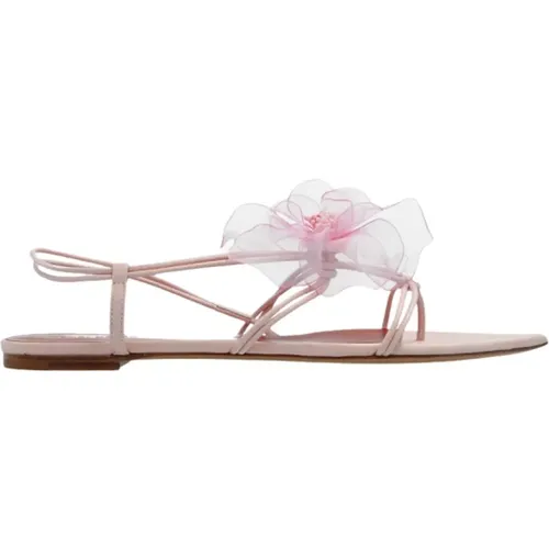 Sandalen mit Blumenmuster , Damen, Größe: 39 1/2 EU - NENSI DOJAKA - Modalova