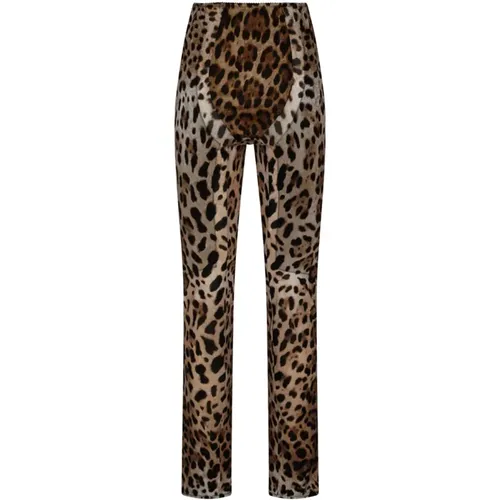 Leopardenmuster Flared Hose - Dolce & Gabbana - Modalova