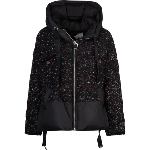 Schwarze Lurex Puff Tweed Jacke - Khrisjoy - Modalova