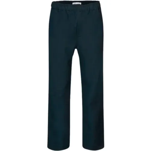 Cotton Straight-Leg Trousers , male, Sizes: XL, L - Samsøe Samsøe - Modalova