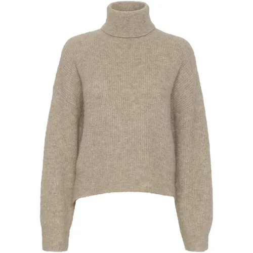 Alphagz Rollkragenpullover Warm Sand Melange , Damen, Größe: 2XS - Gestuz - Modalova