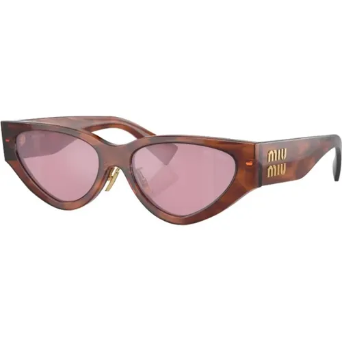 Braun/Havanna Sonnenbrille mit Zubehör - Miu Miu - Modalova