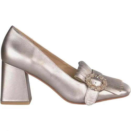 Jeweled Heeled Loafers , female, Sizes: 5 UK, 9 UK - Alma en Pena - Modalova