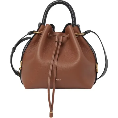 Leather Drawstring Bag , female, Sizes: ONE SIZE - Chloé - Modalova