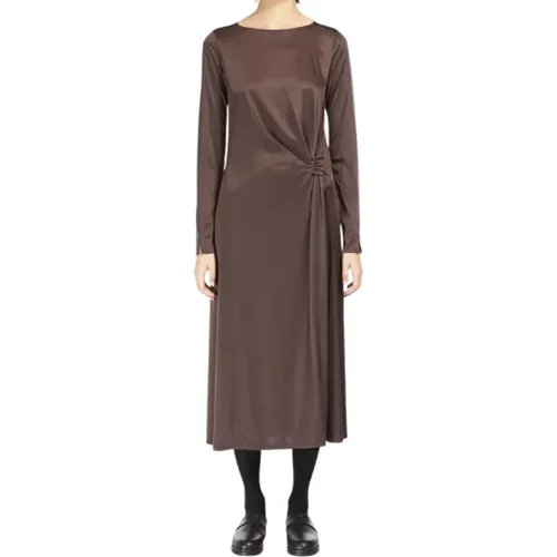 Braune Kleider Semi-fitted Stil , Damen, Größe: S - Max Mara - Modalova