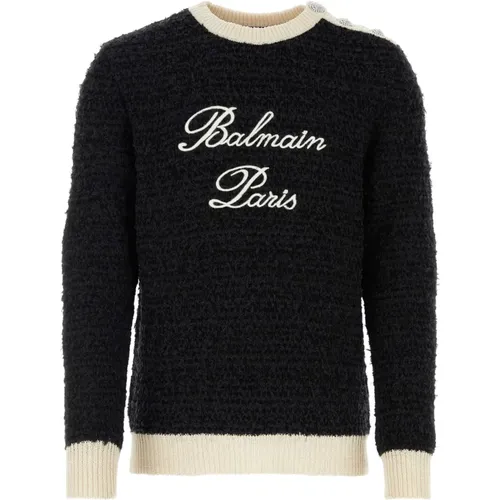 Signature Tweed Pullover Balmain - Balmain - Modalova