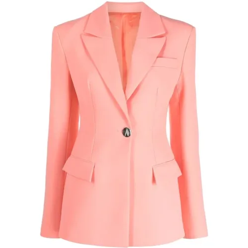 Salmon Blue Blazer , female, Sizes: XS, 2XS, S - The Attico - Modalova