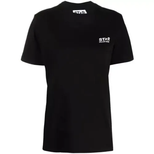 Schwarzes Star Collection T-Shirt , Damen, Größe: XS - Golden Goose - Modalova