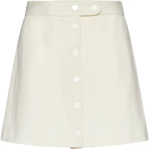 Ecru A-Line Skirt with Piped Trim , female, Sizes: M - A.p.c. - Modalova