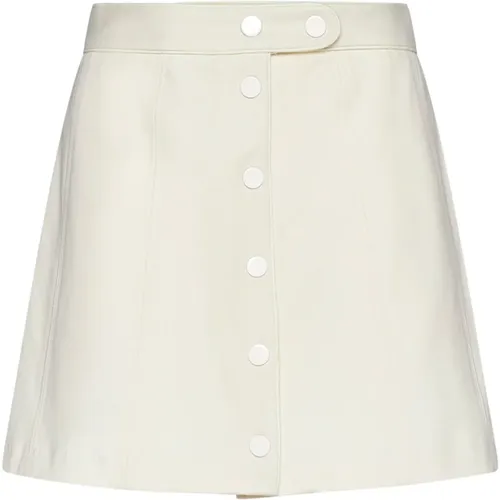 Ecru A-Line Skirt with Piped Trim , female, Sizes: XS, M, S - A.p.c. - Modalova