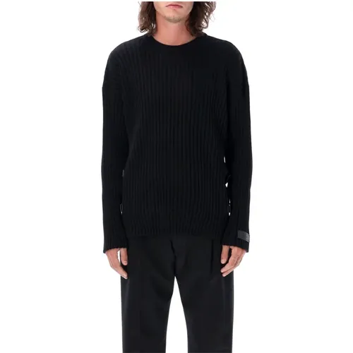 Buckle Knit Sweater , male, Sizes: L - Versace - Modalova