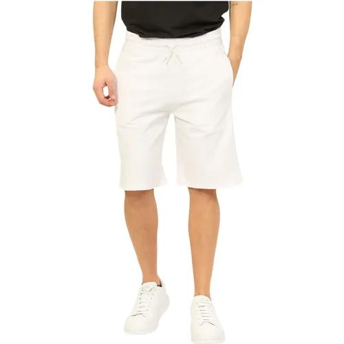 Weiße Baumwoll Herren Bermuda Shorts , Herren, Größe: M - Bikkembergs - Modalova