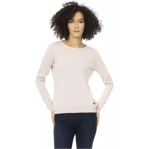 Rosa Wollpullover Eleganter Stil , Damen, Größe: L - Baldinini - Modalova