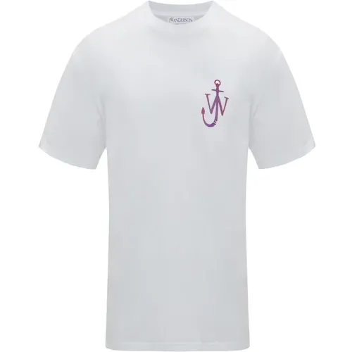 Weiße Baumwoll-T-Shirt mit JWA Logo , Herren, Größe: 2XL - JW Anderson - Modalova