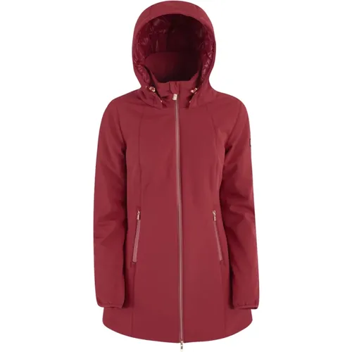 Rote Tech Hoodie Jacke für Frauen , Damen, Größe: M - YES ZEE - Modalova