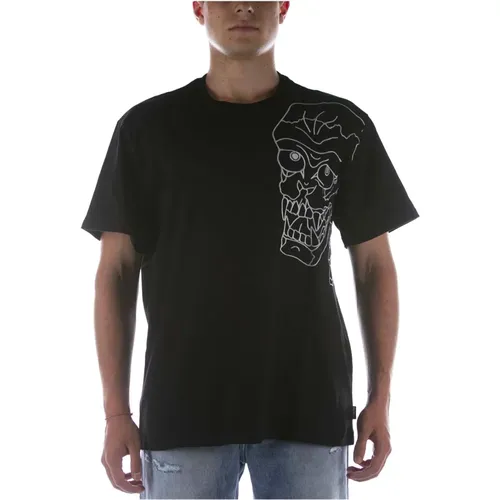 Skull Tee Schwarzes T-Shirt , Herren, Größe: M - Iuter - Modalova