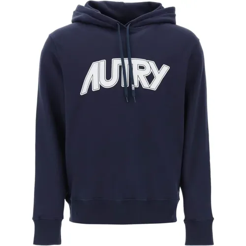 Maxi Logo Print Hoodie , male, Sizes: M - Autry - Modalova