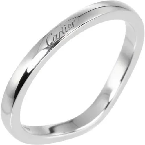 Pre-owned Platinum rings , female, Sizes: ONE SIZE - Cartier Vintage - Modalova