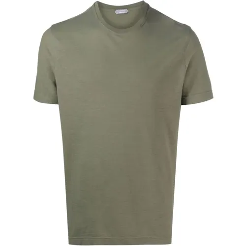 Cotton T-Shirt with 3 Buttons , male, Sizes: XL, L - Zanone - Modalova