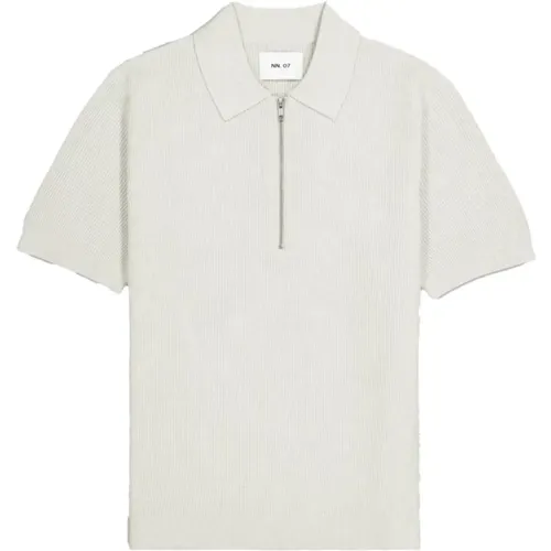 Ribbed Cotton Polo , male, Sizes: L - Nn07 - Modalova