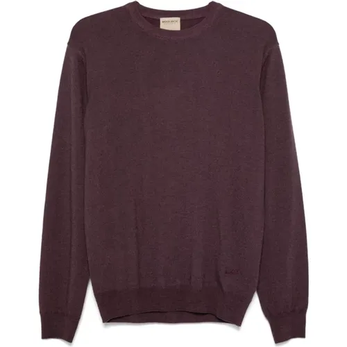 Bordeaux Gewaschener Rundhalsausschnitt Pullover , Herren, Größe: 2XL - Woolrich - Modalova