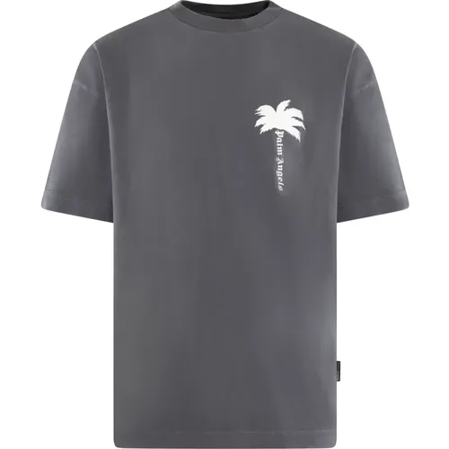 Graues Palm T-Shirt , Herren, Größe: M - Palm Angels - Modalova