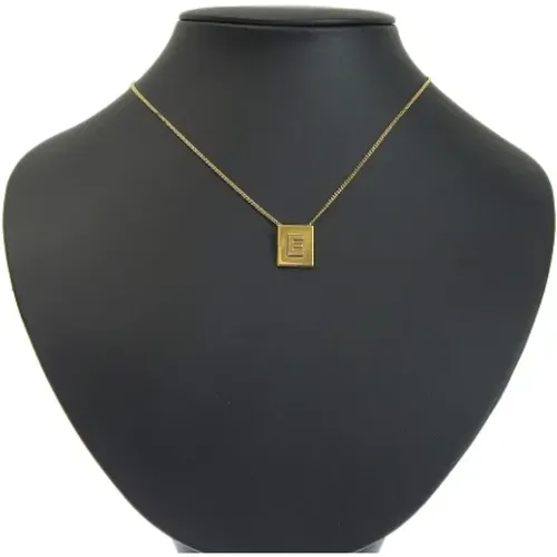 Pre-owned Metal necklaces , female, Sizes: ONE SIZE - Celine Vintage - Modalova