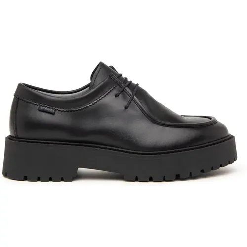 Schwarze flache Schuhe Paraboot Stil , Damen, Größe: 38 EU - Nerogiardini - Modalova