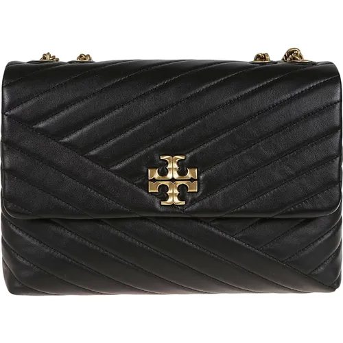 Schwarze Chevron-Schultertasche - TORY BURCH - Modalova