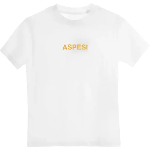 Weiße Baumwoll-Halbarm T-Shirt für Jungen - Aspesi - Modalova