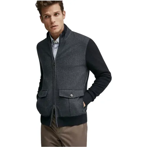 Fischgräten -Strickjacke Hackett - Hackett - Modalova