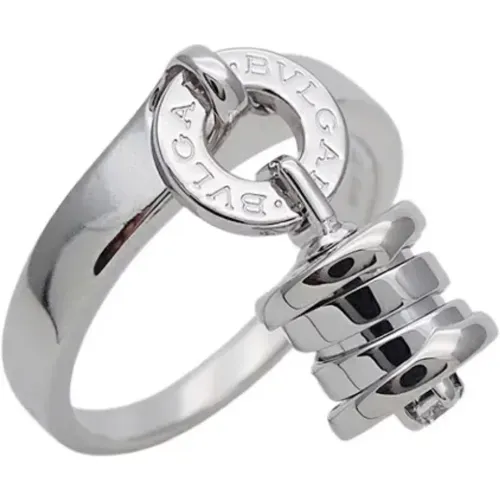 Pre-owned White Gold rings , female, Sizes: ONE SIZE - Bvlgari Vintage - Modalova